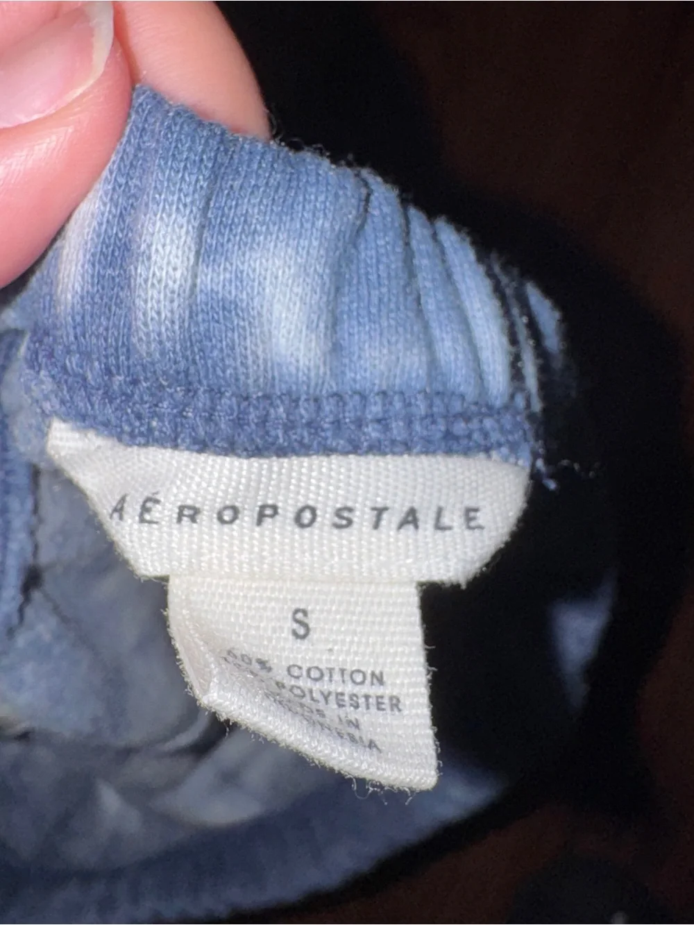 Aeropostale Blue and White Tie-Dye Strapless Romper Shorts